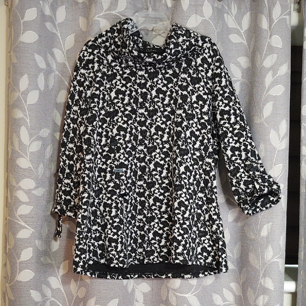 Caleoas Women's Cowl Neck Pullover Knit Top size XL